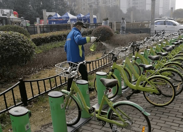 蘇州市區公共自行車24小時正常運營3400個站點全面消毒