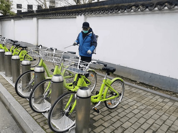 蘇州市區公共自行車24小時正常運營3400個站點全面消毒