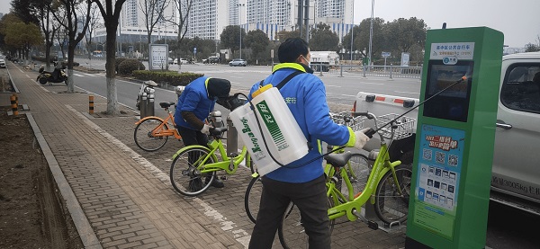 蘇州市區公共自行車24小時正常運營3400個站點全面消毒