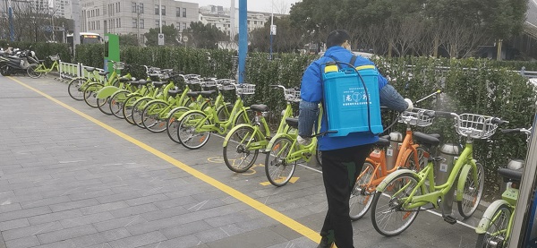 蘇州市區公共自行車24小時正常運營3400個站點全面消毒